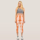 Leggings Capri Motif diamant orange (Recto)