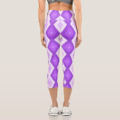 Leggings Capri Motif diamant violet clair (Verso)