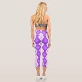 Leggings Capri Motif diamant violet clair (Verso)