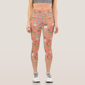 Leggings Capri Motif d'icônes colorées AMIS™ (Recto)