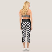 Leggings Capri Motif d'indicateur de À damiers en noir et blanc p (Verso)