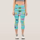 Leggings Capri Motif d'oeufs de Pâques de la rue Sesame (Recto)