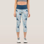 Leggings Capri Motif d'oiseaux de style japonais (Recto)