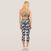 Leggings Capri Motif d'ombre Palm Tree (Verso)