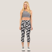 Leggings Capri Motif d'ombre Palm Tree (Recto)