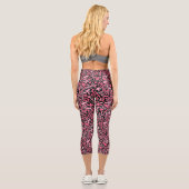 Leggings Capri Motif Doodle en rose.01.w Black BG (Verso)