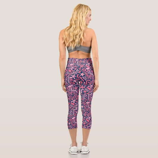 Leggings Capri Motif Doodle en rose.01.w D Bleu BG (Verso)