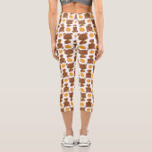 Leggings Capri Motif D'Ours, Ours Mignons, Automne, Citrouille (Verso)