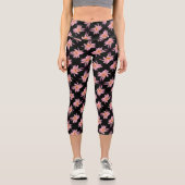 Leggings Capri Motif Dramatique Fleur De Faisée (Recto)