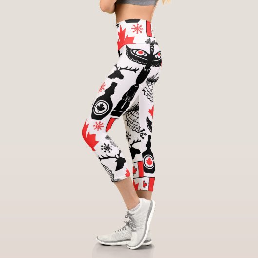 Leggings Capri Motif du Canada (Gauche)