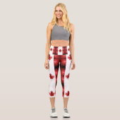 Leggings Capri Motif du drapeau du Canada (Recto)