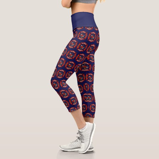 Leggings Capri Motif du logo du service d'incendie (Gauche)