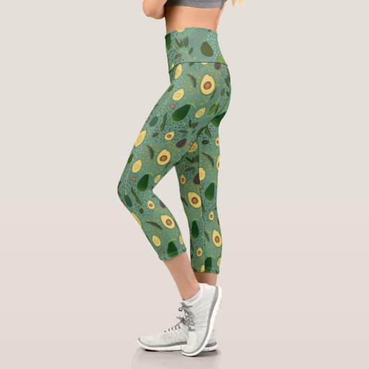 Leggings Capri Motif du parti Avocado (Gauche)