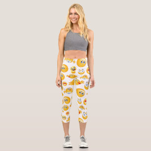 Leggings Capri Motif Emoji