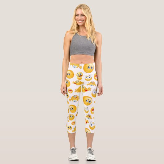 Leggings Capri Motif Emoji (Recto)