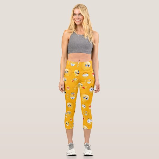 Leggings Capri Motif Emoji 2 (Recto)
