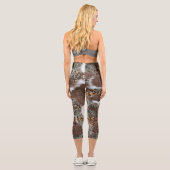 Leggings Capri Motif en cuir Brown Rustique Sud-Ouest (Verso)