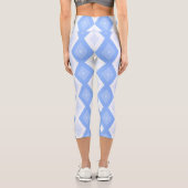 Leggings Capri Motif en diamant bleu pâle (Verso)