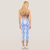 Leggings Capri Motif en diamant bleu pâle (Verso)