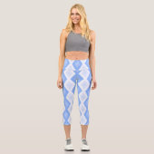 Leggings Capri Motif en diamant bleu pâle (Recto)