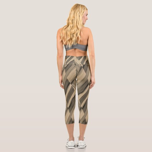 Leggings Capri Motif en marbre Brown complexe (Verso)
