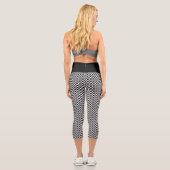 Leggings Capri Motif en noir et blanc pour le contrôle des plaids (Verso)