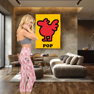 Leggings Capri Motif en Teardrop rose avec nom et logo personnali