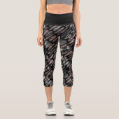 Leggings Capri Motif en teinte foncée sur imprimé noir (Recto)