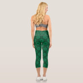 Leggings Capri Motif étoile Green Snowflake (Verso)
