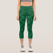 Leggings Capri Motif étoile Green Snowflake (Recto)