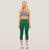 Leggings Capri Motif étoile Green Snowflake (Recto)