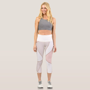 Leggings Capri Motif fantaisiste de fleurs sauvages à l'aquarelle