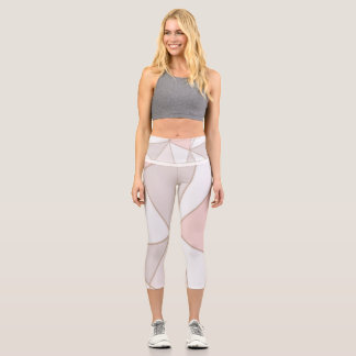 Leggings Capri Motif fantaisiste de fleurs sauvages à l'aquarelle