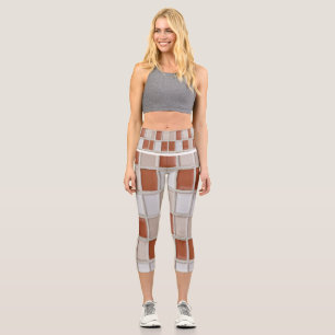 Leggings Capri Motif fantaisiste de fleurs sauvages aquarelle pou