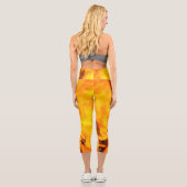 Leggings Capri Motif Feu Et Flames (Verso)