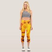Leggings Capri Motif Feu Et Flames (Recto)