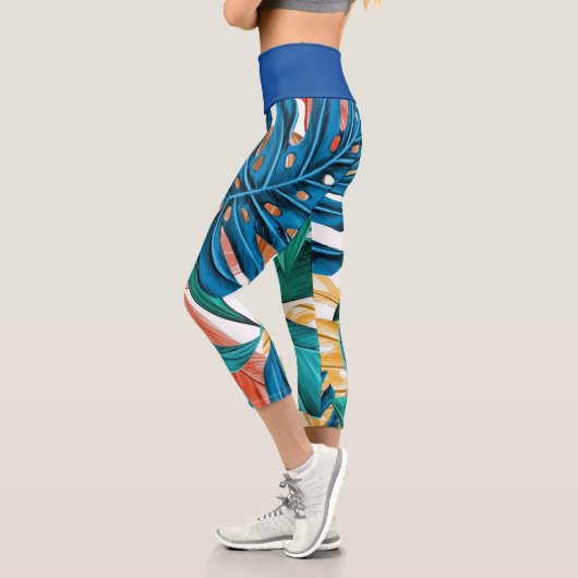 Leggings Capri Motif feuille (Gauche)