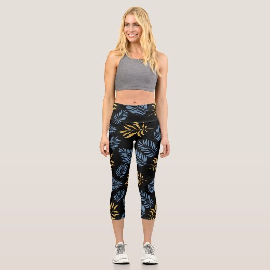 Leggings Capri Motif feuille 17 (Recto)