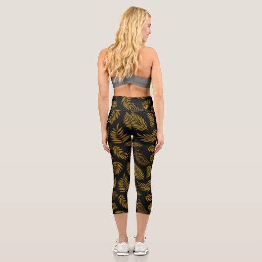 Leggings Capri Motif Feuille tropical 14 (Verso)