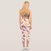 Leggings Capri Motif Feuille tropical 20 (Verso)