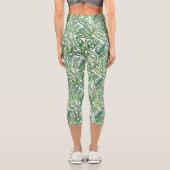 Leggings Capri Motif Feuille vert tropical (Verso)