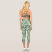 Leggings Capri Motif Feuille vert tropical (Verso)