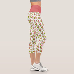 Leggings Capri Motif fleur éparse de lys Stargazer 