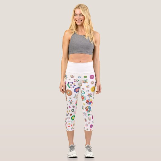 Leggings Capri Motif floral (Recto)