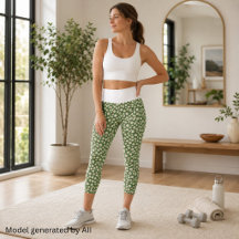Motif floral de marguerite boho vert