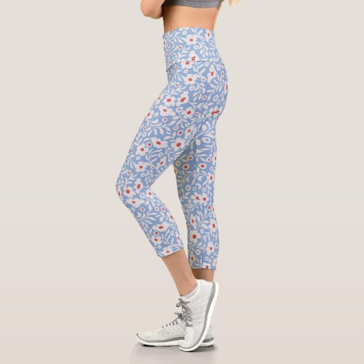 Leggings Capri Motif floral du bois (Gauche)