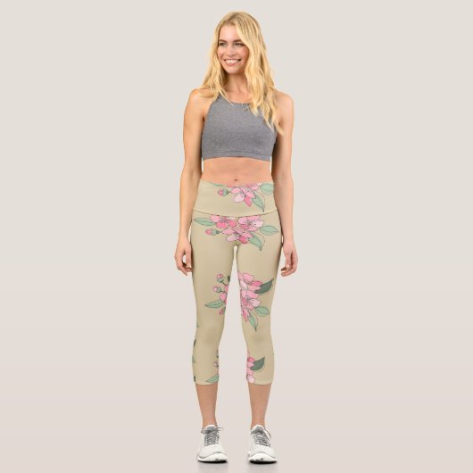 Leggings Capri Motif Floral Elegance (Recto)