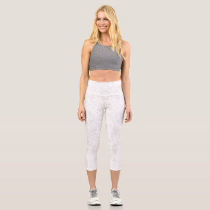 Leggings Capri Motif floral monochrome – Art élégant sans couture
