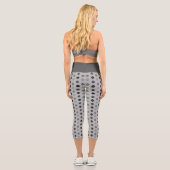 Leggings Capri Motif floral noir (Verso)