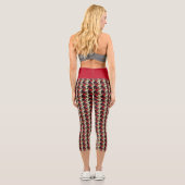Leggings Capri Motif Floral Poinsettia Varié (Verso)